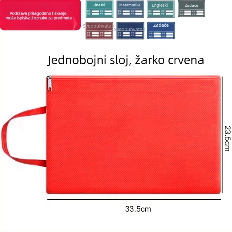 Jinna Oxford vodootporna torba za dokumente sa zatvaračem – tiskano logo, za trudnoću, stil karikature