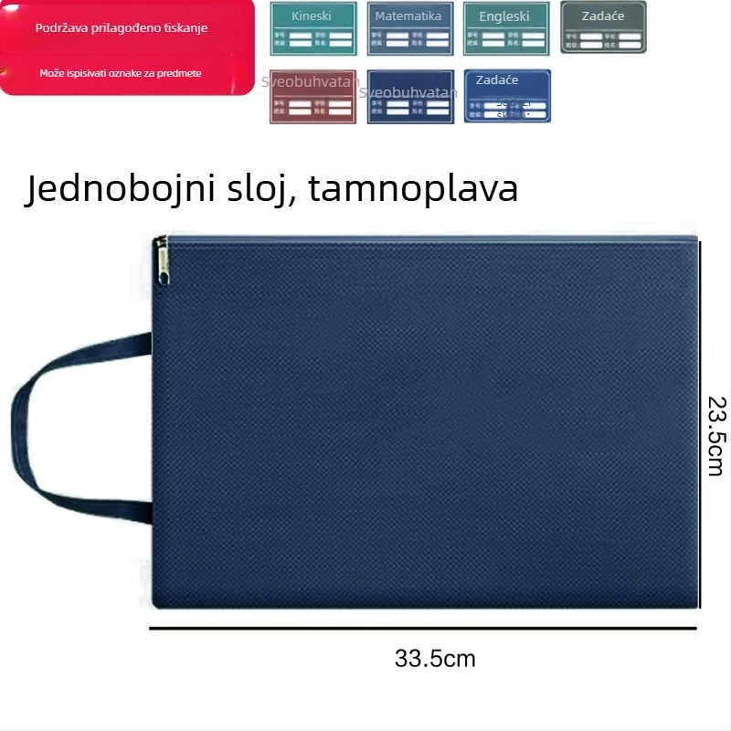 Jinna Oxford vodootporna torba za dokumente sa zatvaračem – tiskano logo, za trudnoću, stil karikature