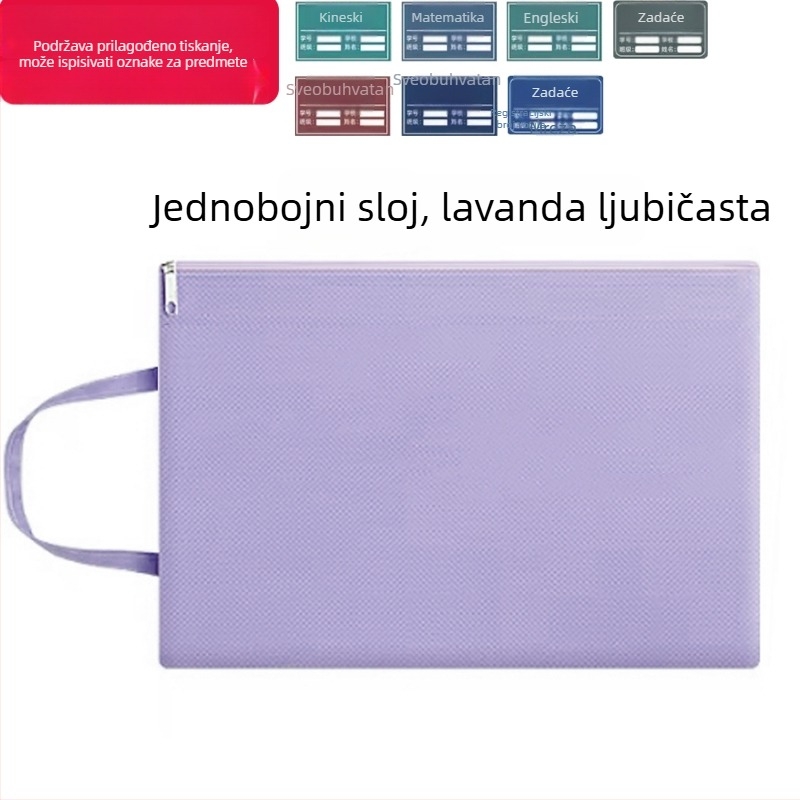 Jinna Oxford vodootporna torba za dokumente sa zatvaračem – tiskano logo, za trudnoću, stil karikature