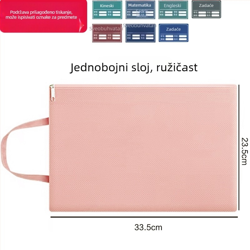 Jinna Oxford vodootporna torba za dokumente sa zatvaračem – tiskano logo, za trudnoću, stil karikature