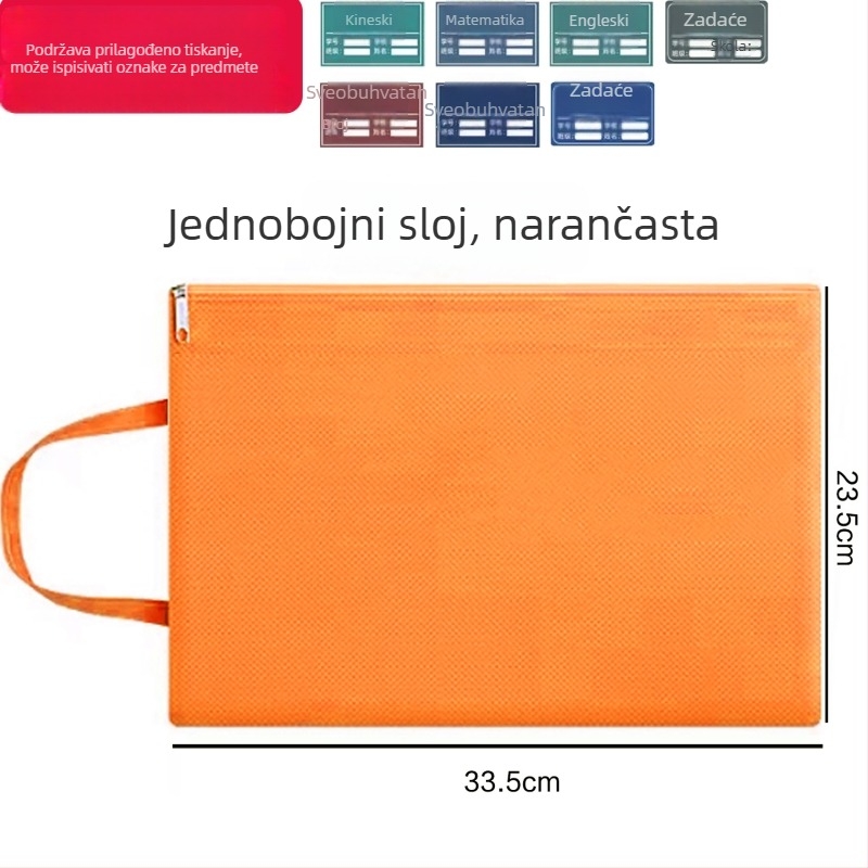 Jinna Oxford vodootporna torba za dokumente sa zatvaračem – tiskano logo, za trudnoću, stil karikature