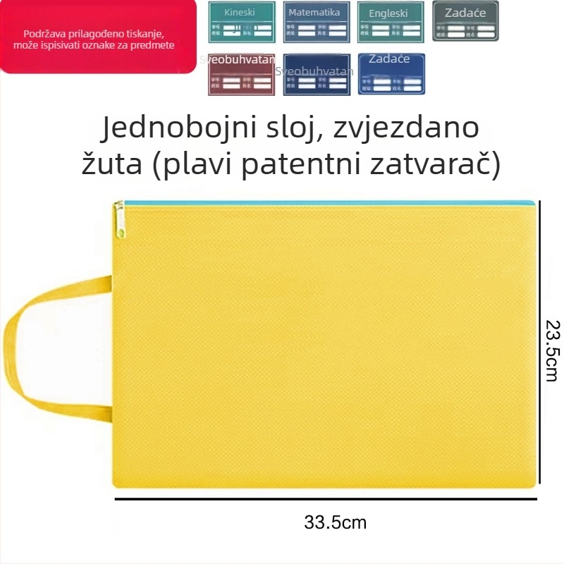 Jinna Oxford vodootporna torba za dokumente sa zatvaračem – tiskano logo, za trudnoću, stil karikature