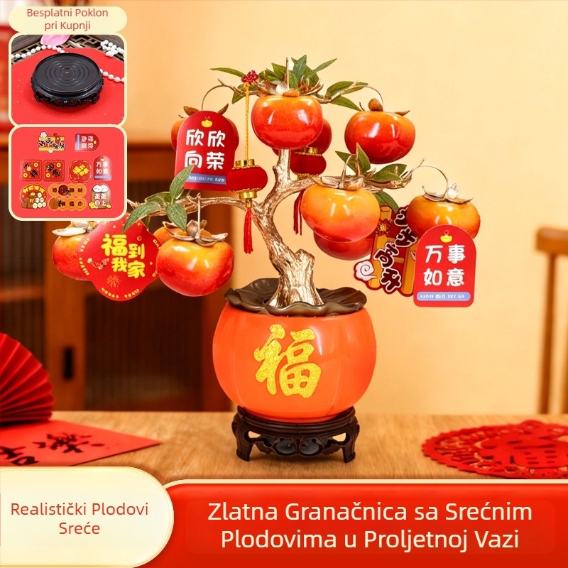 Viseći ukras od nara s umjetnim cvijećem — plastika, Novi kineski stil, unutarnja dekoracija/uredu