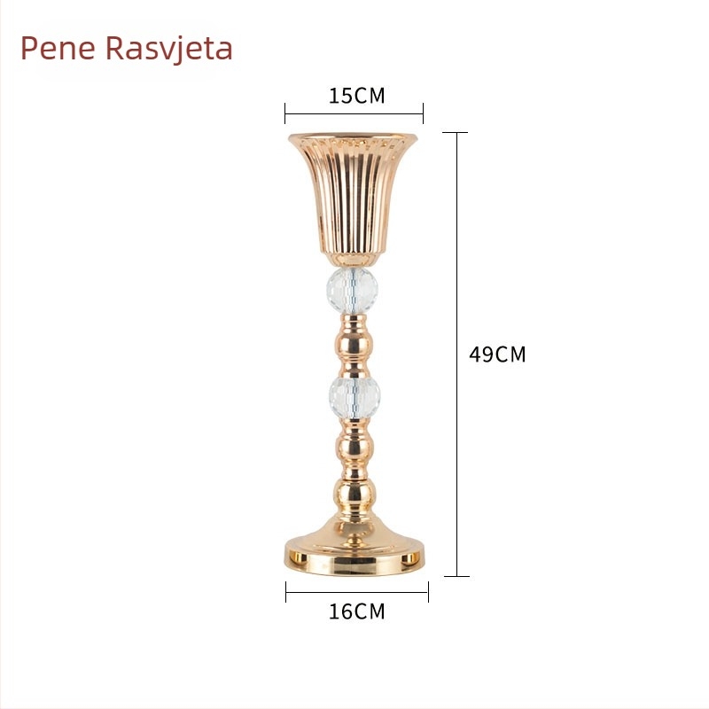 Željezni umjetnički vazi za ukrašavanje svadbenog mjesta — vaze za cvijeće za hotele, barove i restorane, središnji ukrasi za stol