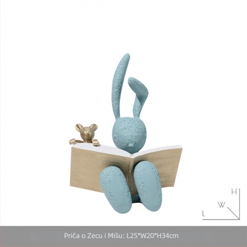 Figura zeca od smole — moderni minimalistički stil; materijal: smola; proces: skulptura; marka: By the South.