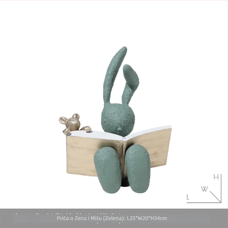 Figura zeca od smole — moderni minimalistički stil; materijal: smola; proces: skulptura; marka: By the South.