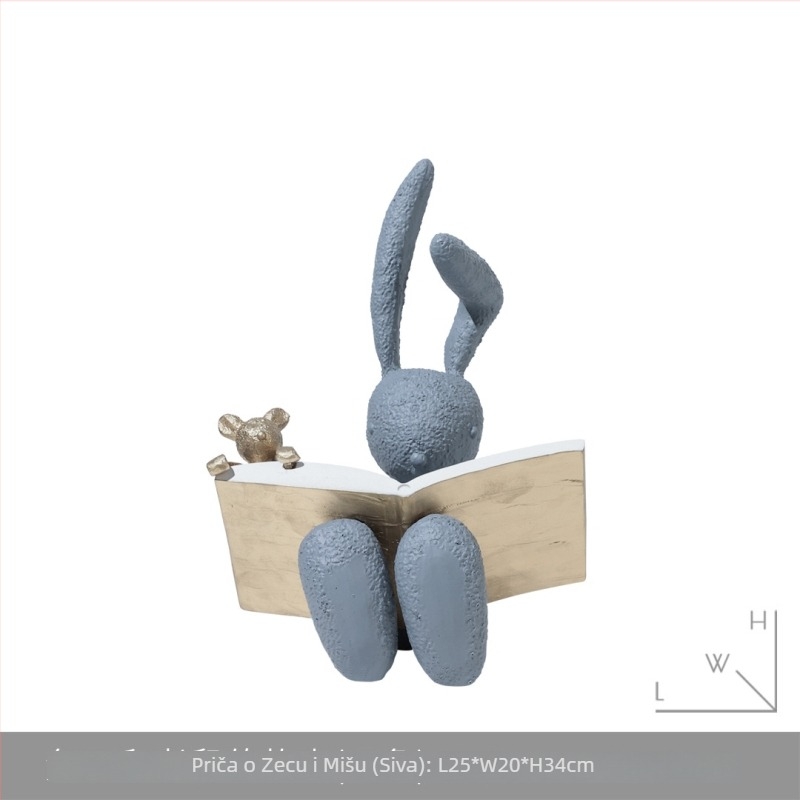 Figura zeca od smole — moderni minimalistički stil; materijal: smola; proces: skulptura; marka: By the South.