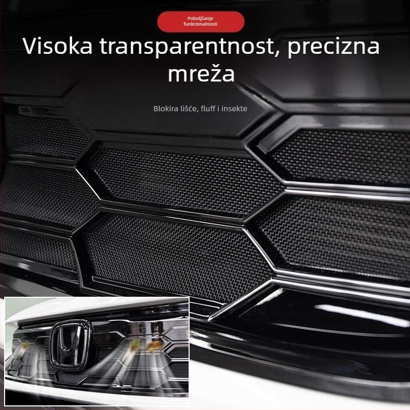 Prednja rešetka za Honda sa snap-on mrežom protiv insekata – okvir srednje mreže, poboljšan izgled