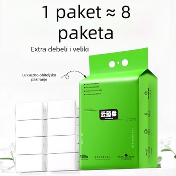 Yunzhenrou Jednokratne maramice za lice od 100% pamuka, guste, za salone, za kačenje, stil donje ekstrakcije, 80 g/m², obiteljsko pakiranje