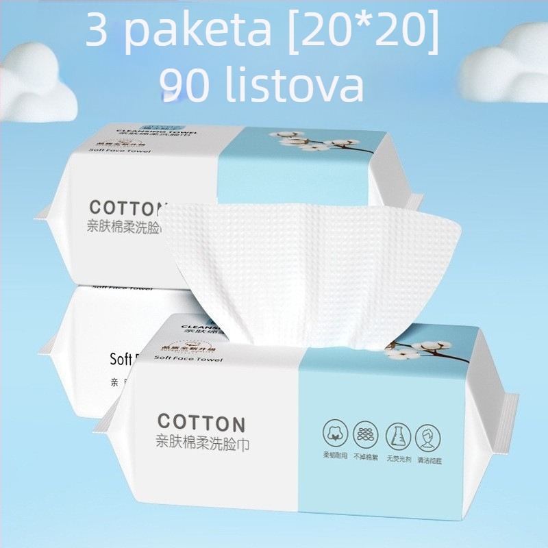 Jednokratne povlačne maramice za lice, debele netkane tkanine, 10 kom, za njegu beba