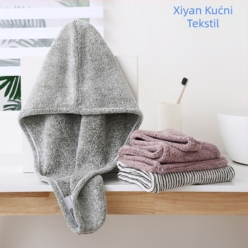 Turban za kosu, japanski stil od bambusovog ugljena vlakna, coral fleece, 150D pređa, prilagodba dostupna