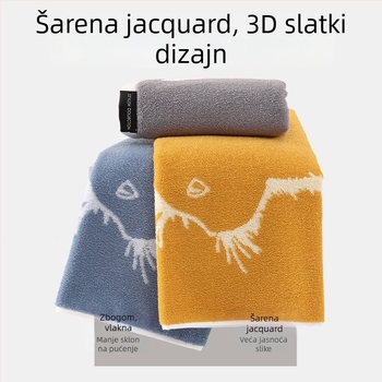 Pu xi pamukani ručnik za lice, debeli Jacquard tkanina, 100–120 g/m², s rubom