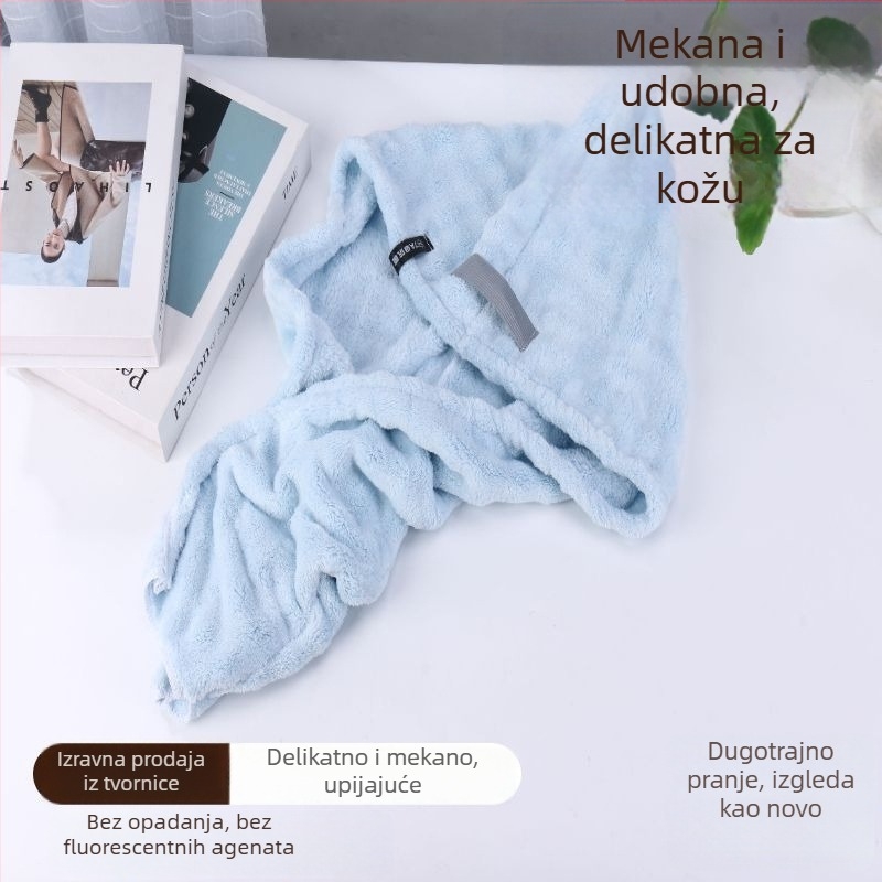 Kapa za sušenje kose od Coral Fleece, završna obrada Cut Velvet, prilagodljiva, 140–169 g
