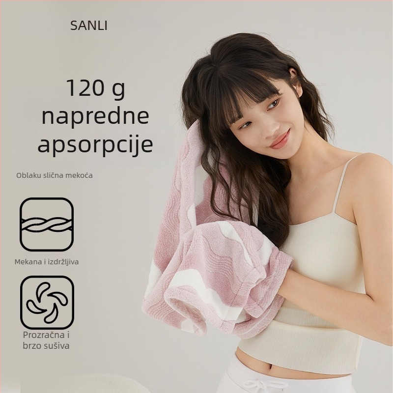 Sanli ručnik- kapa za kosu sa širokim obodom, jacquard konstrukcija, pređa 150d, težina 120–139 g, šifra proizvoda Vh157, za odrasle žene