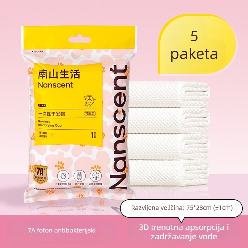 Kapa za sušenje kose (Brand RIWAY; Materijal: Viskozno vlakno; Vlakna: 90gsm; Težina: 30–49 g; Šifra proizvoda: A001)