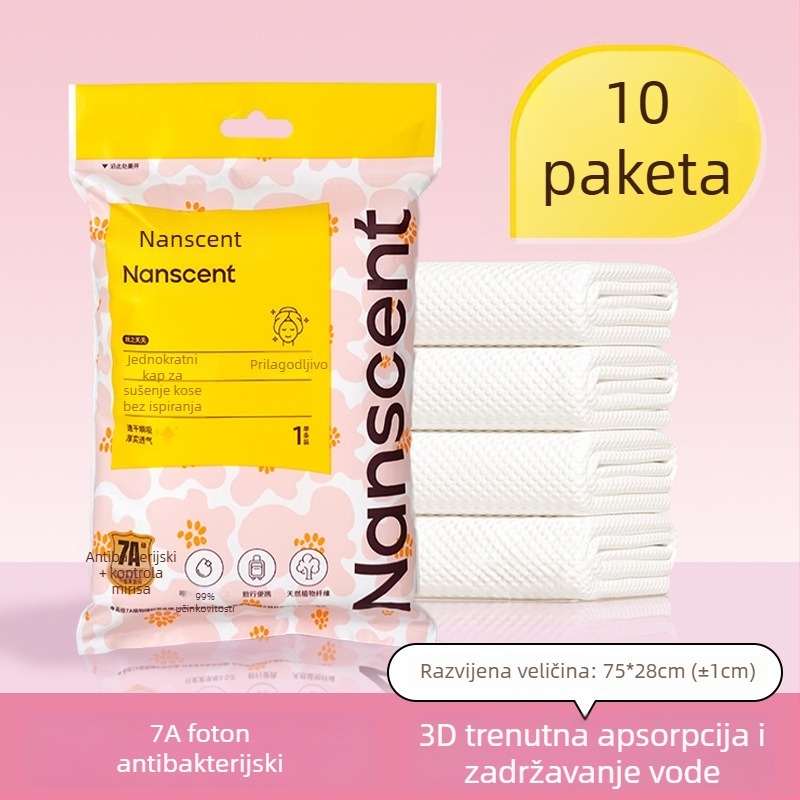 Kapa za sušenje kose (Brand RIWAY; Materijal: Viskozno vlakno; Vlakna: 90gsm; Težina: 30–49 g; Šifra proizvoda: A001)