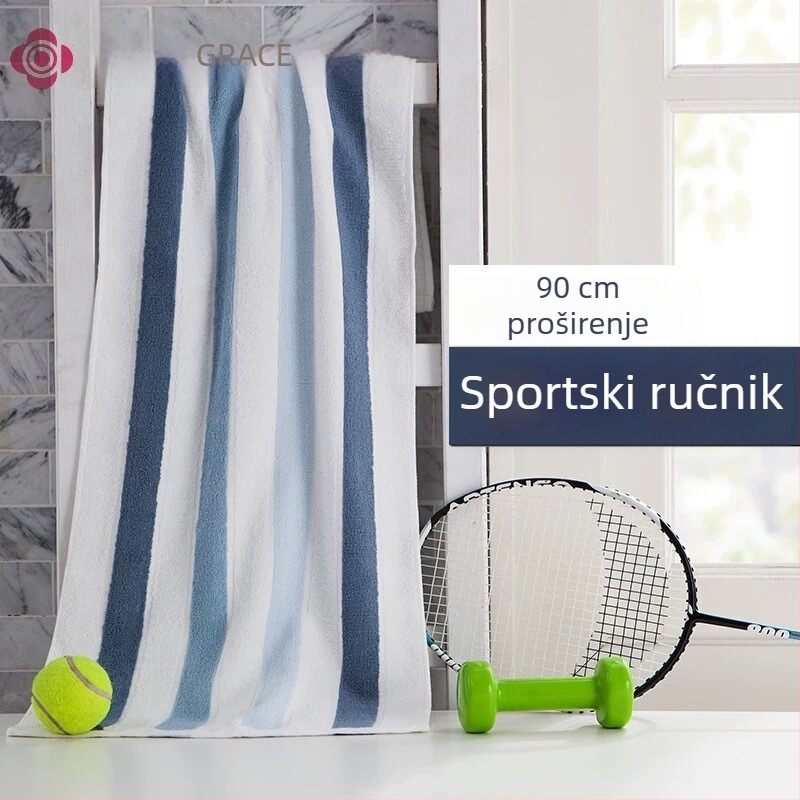 Jielia pamukni sportski ručnik, 120 g, apsorpcija 5–10 s, za kupanje
