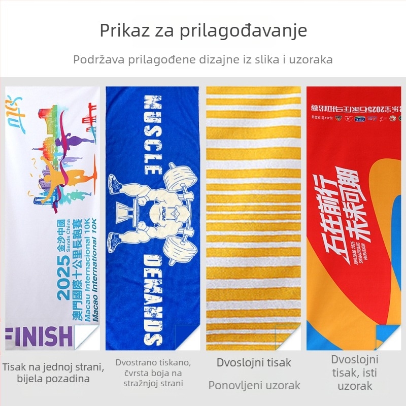 Mikrovlaknasta tiskana sportska krpa u obliku dresa — brzo sušenje, upijanje, prozračna, 40 g, prilagodljiv ispis logotipa