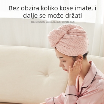 Suha kapa za kosu, upija vodu i brzo suši, koralni pliš, šivana, 80–99 g