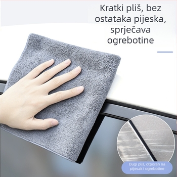 Velur krpa za pranje automobila, debela, upija, bez dlačica, dvostruka krpa za unutarnje čišćenje