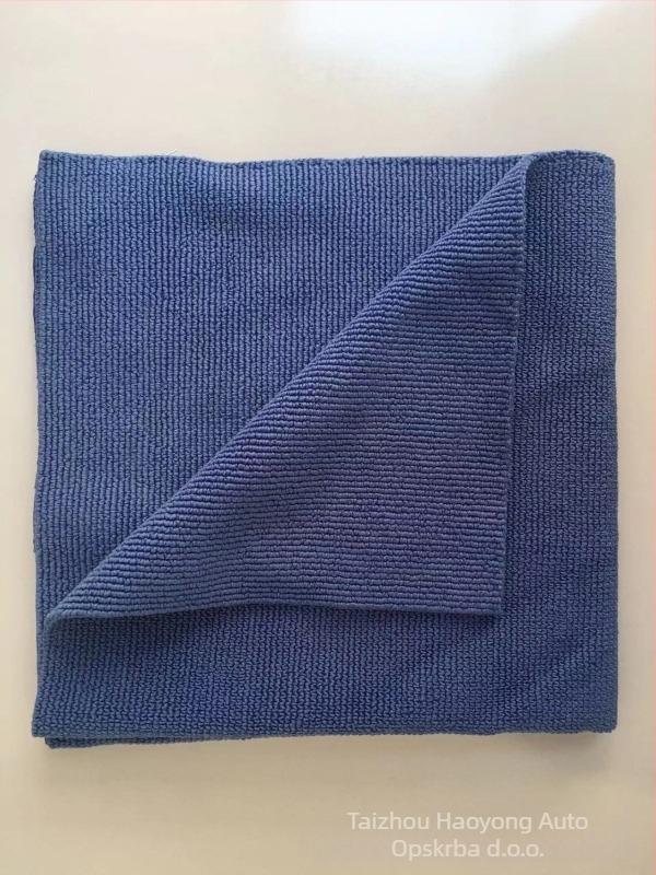  Mikrofibra ručnik za čišćenje automobila sa warp-knitted strukturom, 350 gsm, 80% poliestera + 20% poliamida, brisanje, kristalno premazani završetak, prilagodljiva obrada