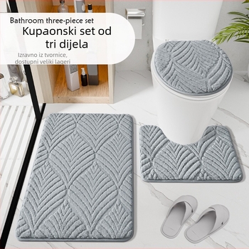 Set prostirki od poliestera s jacquard uzorkom za ulaz i kupaonicu, protuklizne, upijajuće