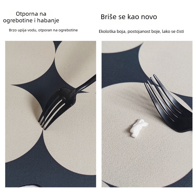 Moderne minimalistički set za kupaonicu: apsorbirajući tepih za vodu, protuklizni tepih za WC i diatomitni tepih