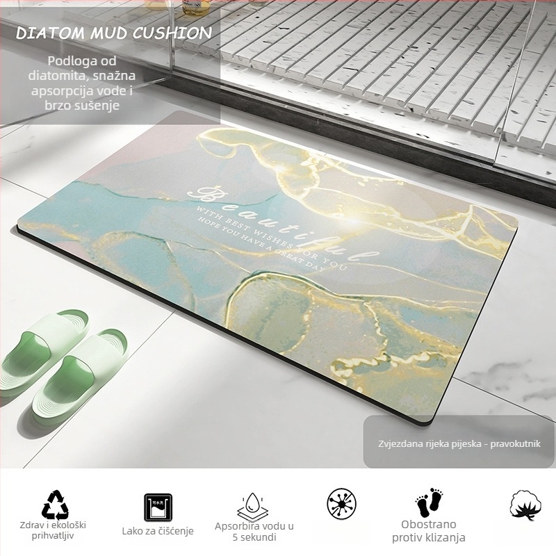 Kuhinjska prostirka od diatomita, upija vodu, antislip, otporna na prljavštinu