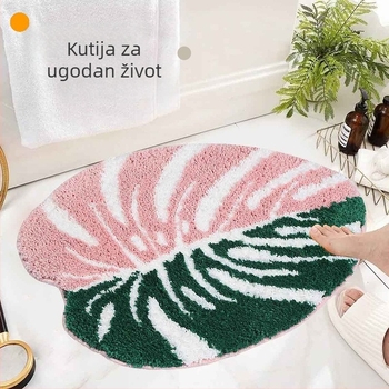 Ulazni tepih u obliku lista, poliesterska vlakna, INS stil, pogodan za dnevni boravak, spavaću sobu i kupaonu