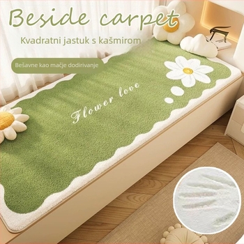 Plišani tepih za prozor u Ins stilu, pravokutnog oblika, uzorci: pruge/jednobojno/crtani likovi, perivo