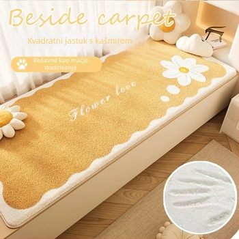 Plišani tepih za prozor u Ins stilu, pravokutnog oblika, uzorci: pruge/jednobojno/crtani likovi, perivo