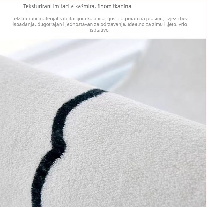 Plišani tepih za prozor u Ins stilu, pravokutnog oblika, uzorci: pruge/jednobojno/crtani likovi, perivo