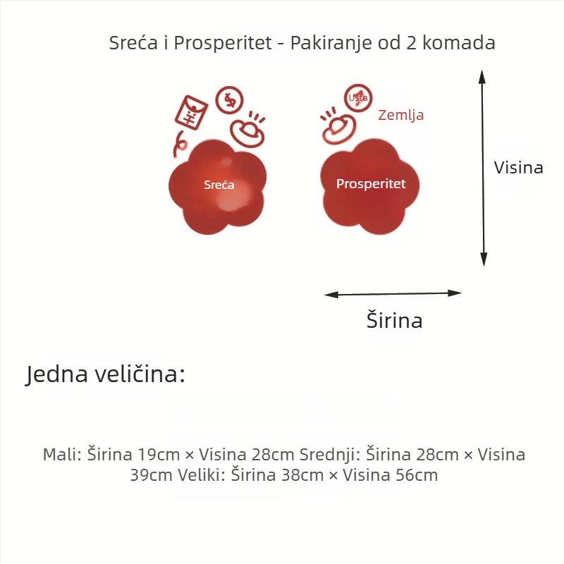 Zidna naljepnica Fu Character Nova godina, PVC, 1 komad, karikaturalni uzorak, dekorativni zidni ukras za dnevni boravak, spavaću sobu, radnu sobu, blagovaonicu, kuhinju, hodnik, balkon i komercijalne prostore, modern minimalistički stil