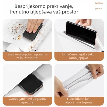 Samoljepljiva debela visoki sjaj PVC naljepnica za zidove i ormariće; vodootporna i otporna na vlagu; renoviranje boja namještaja; otporna na prljavštinu; moderan stil.