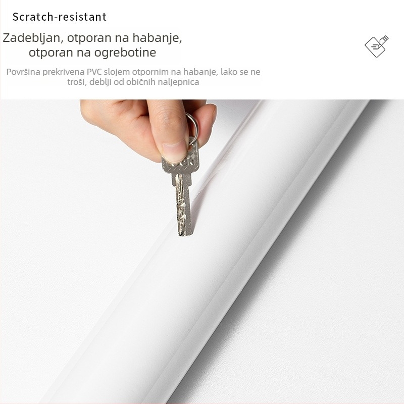 Samoljepljiva debela visoki sjaj PVC naljepnica za zidove i ormariće; vodootporna i otporna na vlagu; renoviranje boja namještaja; otporna na prljavštinu; moderan stil.