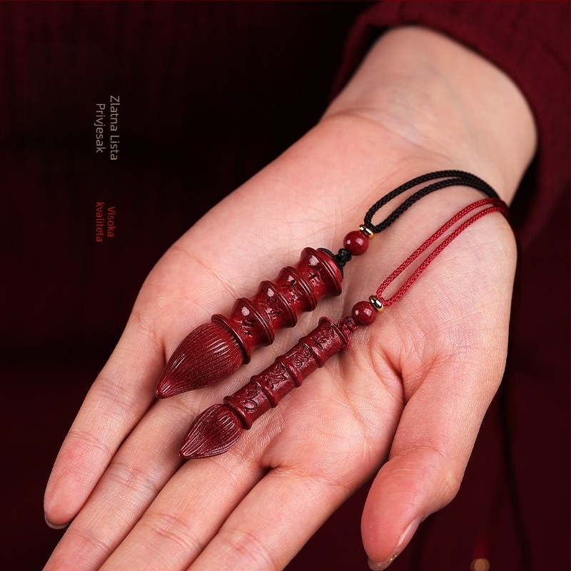 Ogrlica Jingxin Hall Cinnabar, dijamantna obrada, stil horoskopa