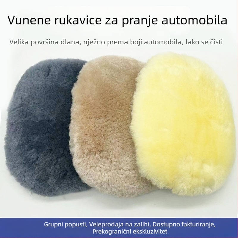 Rukavice za pranje automobila od vunenog velursa, za kućno čišćenje i voskanje