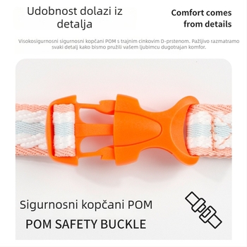 Ogrlica za kućne ljubimce za pse i mačke – Barnu Eagle, Prugasti uzorak, pamuk i poliester, Ležerni stil