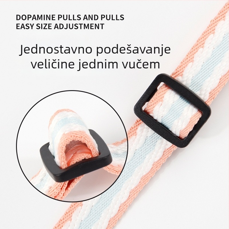 Ogrlica za kućne ljubimce za pse i mačke – Barnu Eagle, Prugasti uzorak, pamuk i poliester, Ležerni stil