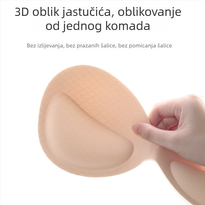 Integrirana debela jastučić za grudnjak, s prozračnim materijalom i visokim elastičnim pamukom, spojeni unutarnji jastučić za push-up i oblikovanje leđa