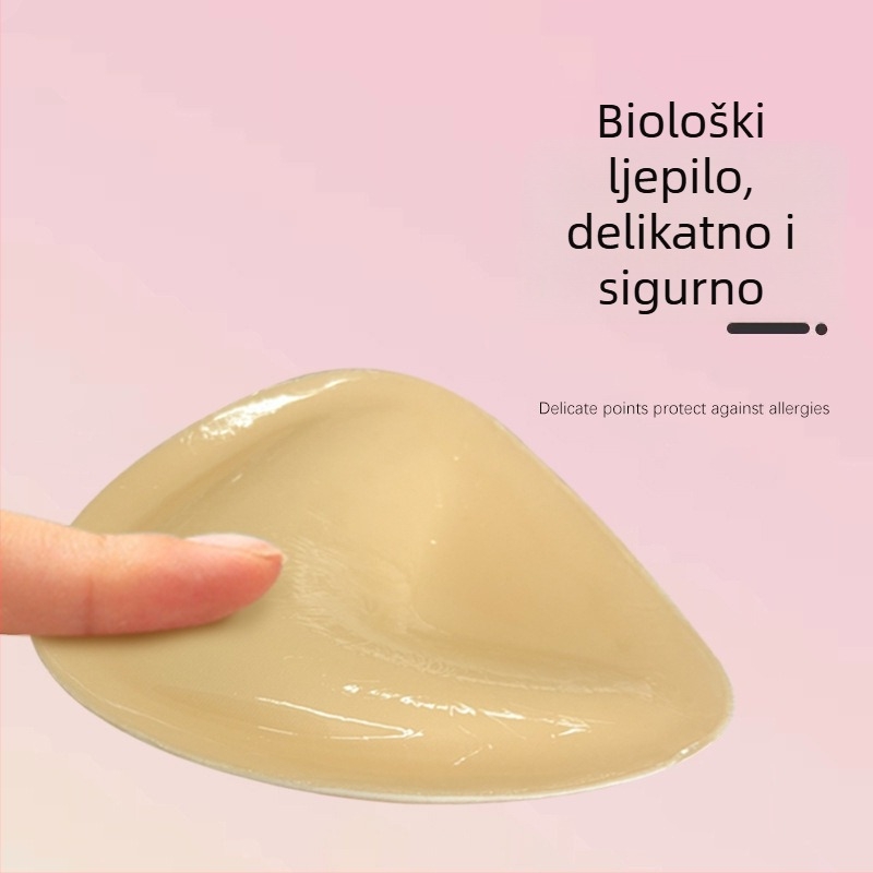 Silikonski dvostrano samoljepljivi V-oblik prsni inserti za male grudi, oblikovanje, vodootporni, nevidljivi ispod donjeg rublja, debeli inserti