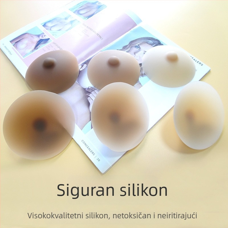 Silikonske zaštitne pokrivalice za bradavice s ljepilom, okrugle, tanke, nevidljive, bez šavova, protuklizne