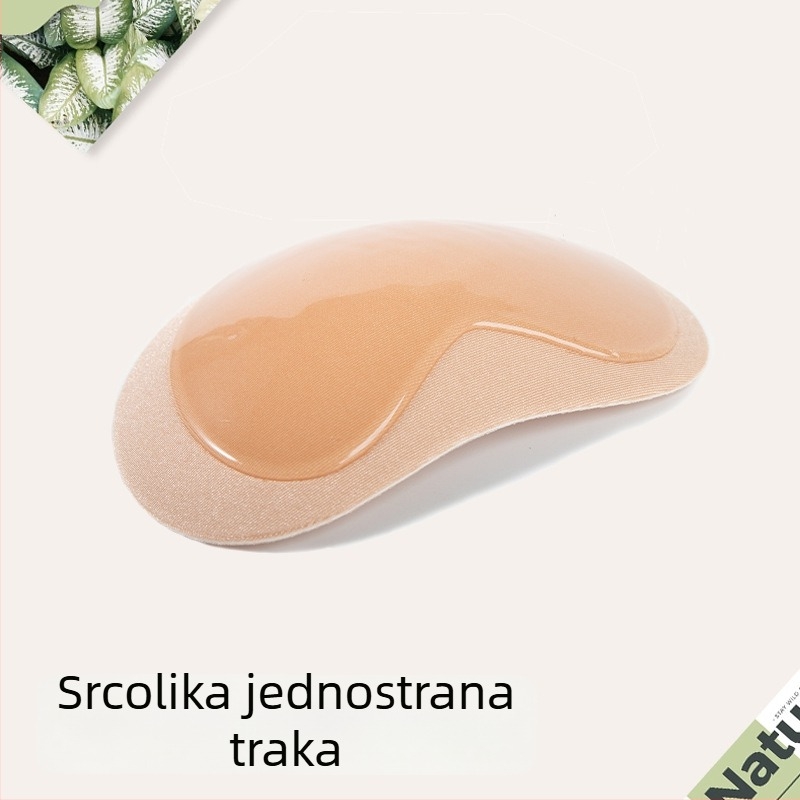 Uložak za grudi - srcolik oblik, samoljepljiv, dvostrano vodootporan, pamučni umetak