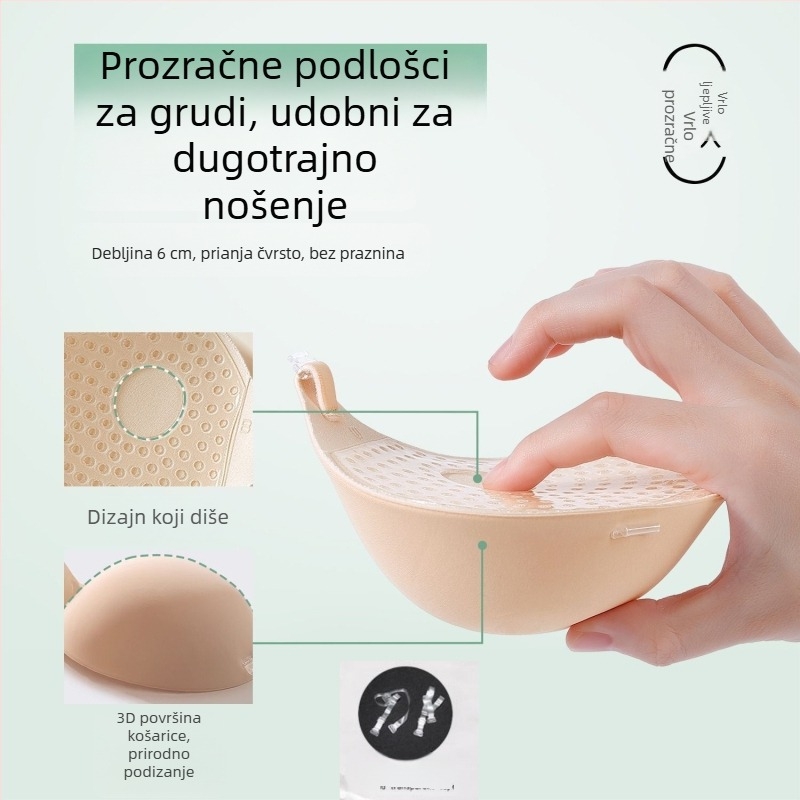 Nevidljive silikonske umetke za grudi za vjenčane haljine, za male grudi, pojačanje i podizanje, bešavne i prozračne, za fotografiranje u jesen i zimu