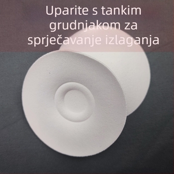 Pamukaste tanke nevidljive jastučiće za grudi, prozračne, ponovno upotrebljive, okrugli oblik bradavice, seksi stil