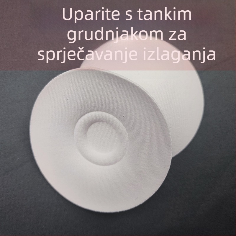 Pamukaste tanke nevidljive jastučiće za grudi, prozračne, ponovno upotrebljive, okrugli oblik bradavice, seksi stil