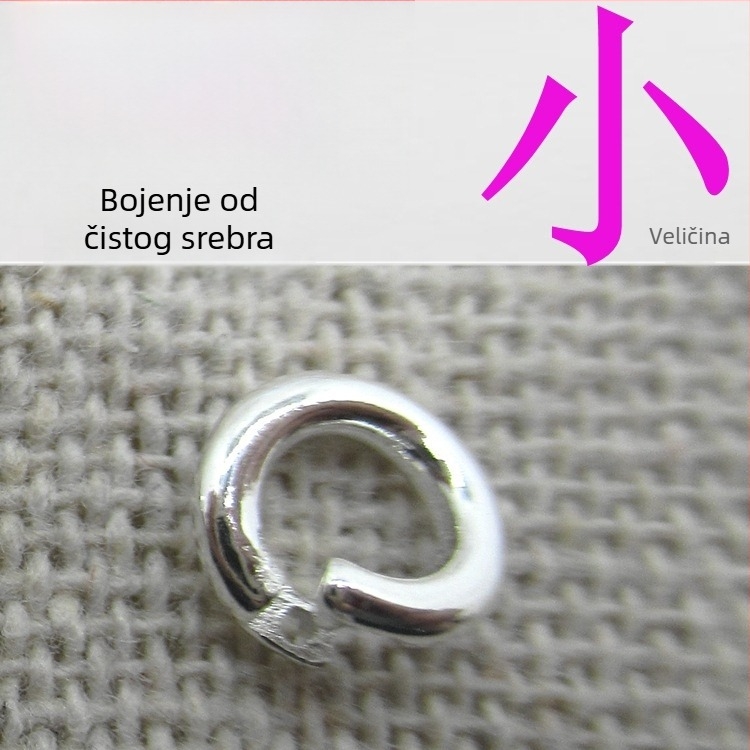 DIY nakit dodaci – Srebro 925, otvorena kružna kopča, privjesak, polirani završni sloj