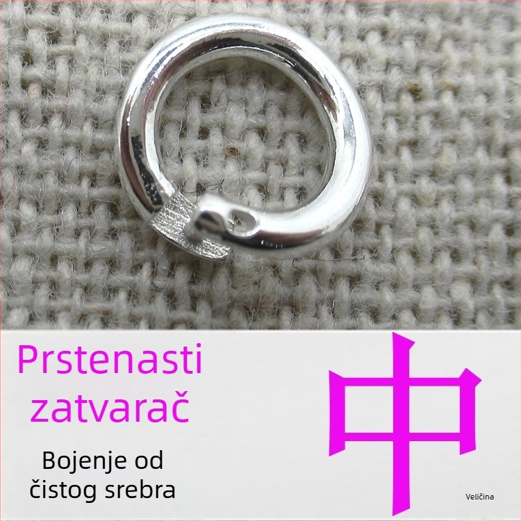 DIY nakit dodaci – Srebro 925, otvorena kružna kopča, privjesak, polirani završni sloj
