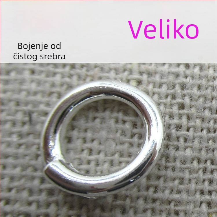 DIY nakit dodaci – Srebro 925, otvorena kružna kopča, privjesak, polirani završni sloj
