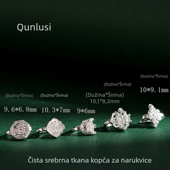 925 srebrna završna kopča za narukvicu, pleteni dizajn, elektroplatirano, retro stil, totem motiv